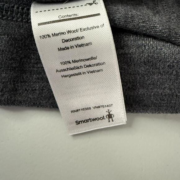 Smartwool Pullover Womens XL Gray Merino 250 Quarter Zip Base Layer Long Sleeve - Picture 7 of 9